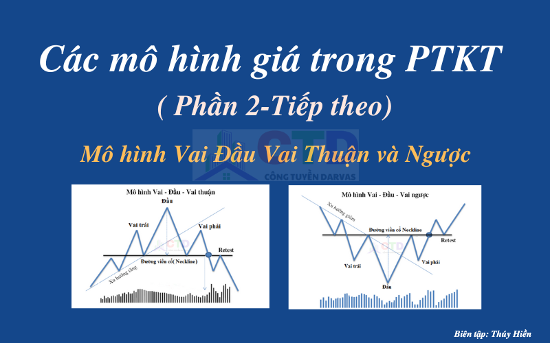 Các mô hình giá trong PTKT (Phần 2-Tiếp theo): Mô hình Vai Đầu Vai Thuận và Ngược