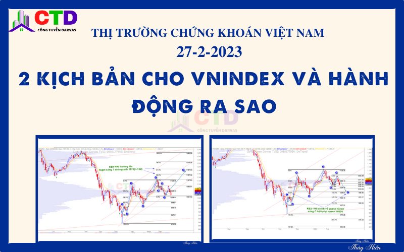 TTCK Việt Nam 27/2/2023: 2 kịch bản cho Vnindex và hành động ra sao