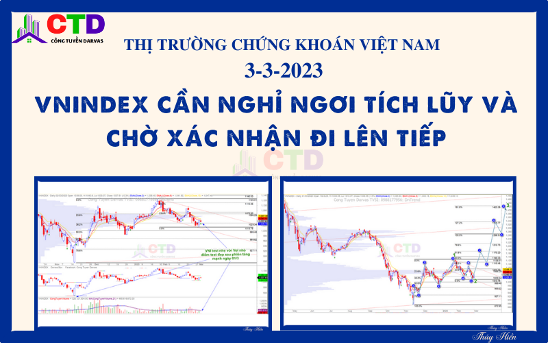 TTCK Việt Nam 3/3/2023: Vnindex cần nghỉ ngơi tích lũy và xác xác nhận đi lên tiếp